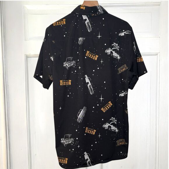 Dixxon Impala Party‎ Men's Medium Black Short Sleeve Button Down Shirt Car Show - Picture 4 of 8